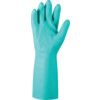 37-675 Solvex Chemical Resistant Gauntlet, Green, Nitrile, Cotton Flocked Liner, Size 10 thumbnail-2