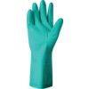 37-675 Solvex Chemical Resistant Gauntlet, Green, Nitrile, Cotton Flocked Liner, Size 10 thumbnail-3