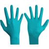 TouchNTuff 92-500 Disposable Gloves, Green, Nitrile, 4.7mil Thickness, Powdered, Size 8.5-9, Pack of 100 thumbnail-0