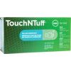 TouchNTuff 92-500 Disposable Gloves, Green, Nitrile, 4.7mil Thickness, Powdered, Size 8.5-9, Pack of 100 thumbnail-3