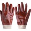 R125, General Handling Gloves, Red, PVC Coating, Interlock Cotton Liner, Size 9.5 thumbnail-0