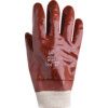R125, General Handling Gloves, Red, PVC Coating, Interlock Cotton Liner, Size 9.5 thumbnail-1
