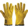 17 Tegera, Heat Resistant Gloves, Yellow, Cowhide, Cotton Liner, Cowhide Coating, 100°C Max. Compatible Temperature, Size 8 thumbnail-0