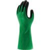 379, Chemical Resistant Gloves, Black/Green, Nitrile, Nylon Liner, Size 10 thumbnail-0