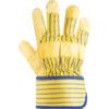 Rigger Gloves, Yellow, Leather Coating, Nylon/Fleece Lined, Size 10 thumbnail-1