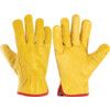 Cat I Drivers Gloves, Yellow, Leather Coating, Unlined, Size 10 thumbnail-0