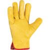 Cat I Drivers Gloves, Yellow, Leather Coating, Cotton/Fleece Lined, Size 10 thumbnail-2