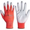 Mechanical Hazard Gloves, Red/Grey, Nylon Liner, Polyurethane Coating, EN388: 2016, 4, 1, 2, 1, Size 7 thumbnail-0