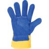 Split Leather Rigger Gloves, Size 10, Blue & Gold thumbnail-2