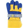 Split Leather Rigger Gloves, Size 10, Blue & Gold thumbnail-3