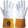 ABA/200 Ultima, Welding Gloves, White/Yellow, Leather, Size 10 thumbnail-0