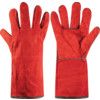 General Handling Gauntlet, Red, Uncoated Coating, Cotton Fleece Liner, Size 11 thumbnail-0