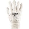General Handling Gloves, White, Leather Coating, Cotton Liner, Size 8 thumbnail-1