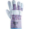 Rigger Gloves, Blue/White, Leather Coating, Cotton Liner, Size 8 thumbnail-1