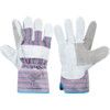 Rigger Gloves, Blue/Grey, PVC Coating, Cotton Liner, Size 10 thumbnail-0