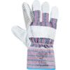 Rigger Gloves, Blue/Grey, PVC Coating, Cotton Liner, Size 10 thumbnail-1