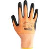 Cut Resistant Gloves, Black/Orange, EN388: 2003, 4, 3, 4, 2, Nitrile Foam Palm, HPPE Liner, Size 9 thumbnail-1