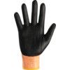 Cut Resistant Gloves, Black/Orange, EN388: 2003, 4, 3, 4, 2, Nitrile Foam Palm, HPPE Liner, Size 9 thumbnail-2