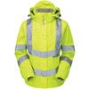 P704 Ladies Hi-Vis Mesh Lined Breathable Storm Coat Yellow Size 16 thumbnail-0