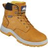 Unisex Safety Boots Size 7, Tan, Leather, Steel Toe Cap thumbnail-0