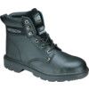 Contractor, Mens Safety Boots Size 11, Black, Leather, Steel Toe Cap thumbnail-0