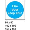 FIRE DOOR KEEP SHUT 100mmx100mm S/ADHESIVE MA147 thumbnail-0