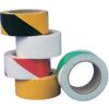 Adhesive Hazard Tape, PVC, Green/White, 50mm x 33m thumbnail-1