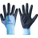 737 Tegera Palm-Side Coated Black/Blue Gloves thumbnail-0