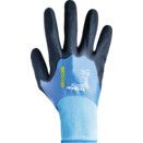 737 Tegera Palm-Side Coated Black/Blue Gloves thumbnail-1