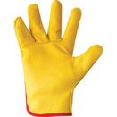 CAT I Yellow Cowhide Driver's Gloves, Unlined thumbnail-1