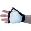 502-10 Anti-Impact Palm-side Coated Black/White Fingerless Gloves thumbnail-2