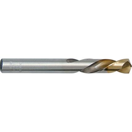A022, Stub Drill, 6.5mm, High Speed Steel, TiN-Tipped