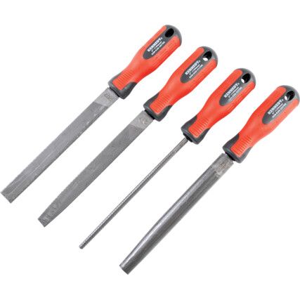 150mm (6'') 4 Piece Second Cut Engineers File Set With Handles