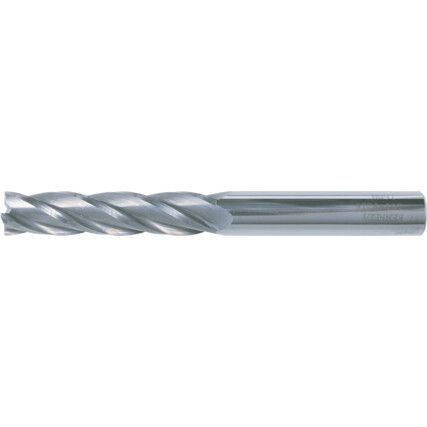 End Mill, Long, 3mm, Plain Round Shank, 4fl, Carbide, Uncoated