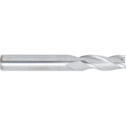 Series 48, Short Slot Drill, 8mm, 3fl, Plain Round Shank, Carbide, Uncoated