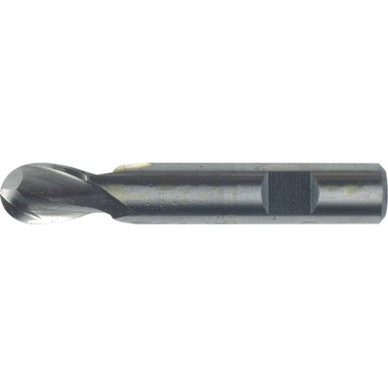 Series 11, Short, Ball Nose Slot Drill, 4mm, 2 fl, Cobalt High Speed Steel, Uncoated