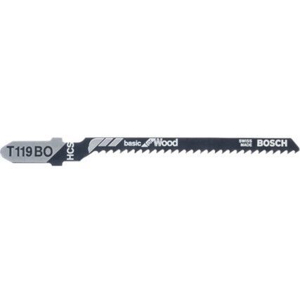 T119 BO Basic for Wood Jigsaw Blades - 2 608 630 310 Pk-5