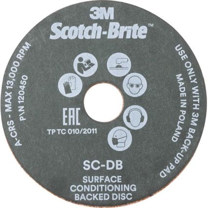 SC-DB, Non-Woven Disc, 61132, 115mm, Coarse, Silicon Carbide