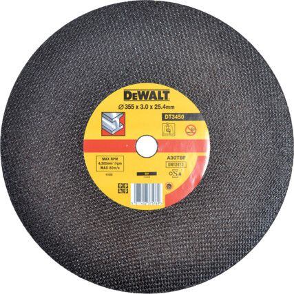 Cutting Disc, 30-Medium/Coarse, 355 x 3 x 25.4 mm, Type 41, Aluminium Oxide