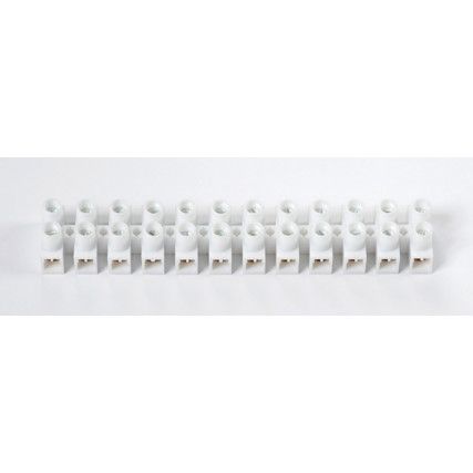 Strip Connectors, White Polypropylene, 30A, (12-Strips, Pk-10)