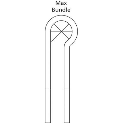 Cable Clips, P-Clips, Plastic, 5.0mm Bundle Diameter, Black (Pk-100)