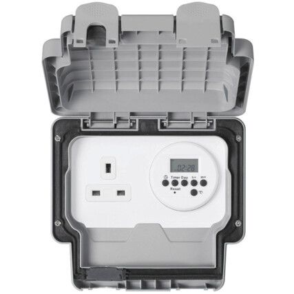 Outdoor Socket, Single, With Timer