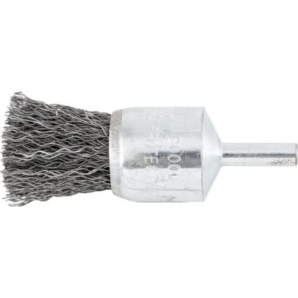 24mm Crimped Wire Flat End De-carbonising Brush - 30SWG