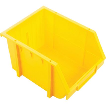 Storage Bins, Plastic, Yellow, 214x285x175mm