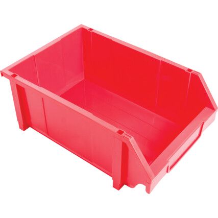 Storage Bins, Plastic, Red, 300x450x175mm