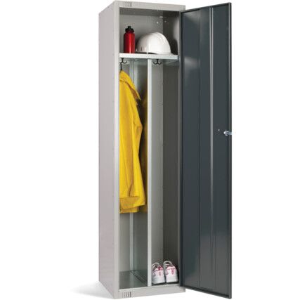 Clean and Dirty Lockers, Single Door, Dark Grey, 1800 x 450 x 450mm