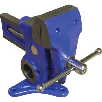 Bench Vice, 90mm, Bolt Mount, Fixed Base, Cast Iron