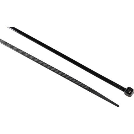 Cable Ties, Black, 3.6x370mm (Pk-100)