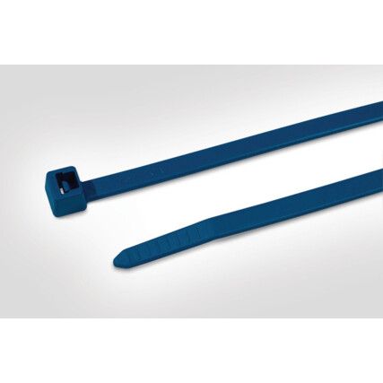 Cable Ties, Metal Detectable, For Food Industry, 100x2.5mm (Pk-100)