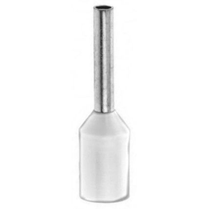 Bootlace Ferrule, Insulated Terminal, White French Coding 0.5mm x 8f (Pk-500)